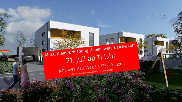 Read more about the article Eröffnung Musterhaus “Lebenswert-Deichwald” am 21. Juli 2018