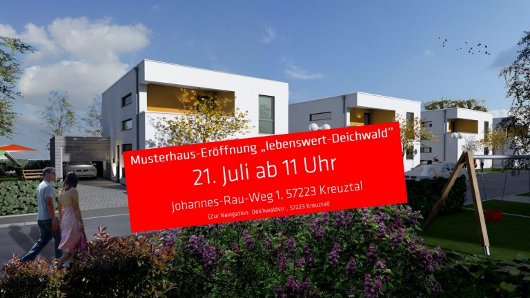 Mehr über den Artikel erfahren Eröffnung Musterhaus “Lebenswert-Deichwald” am 21. Juli 2018